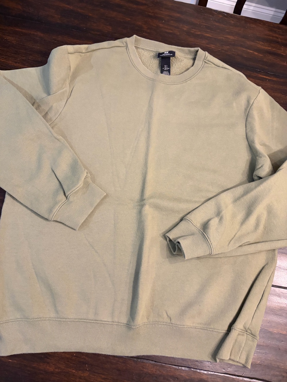 H&M Men's relaxed fit Crewneck Sweatshirt - cream size large
